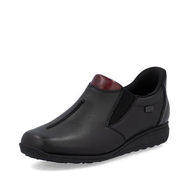 Rieker Tex Slip On Comfort Shoe - Black wine